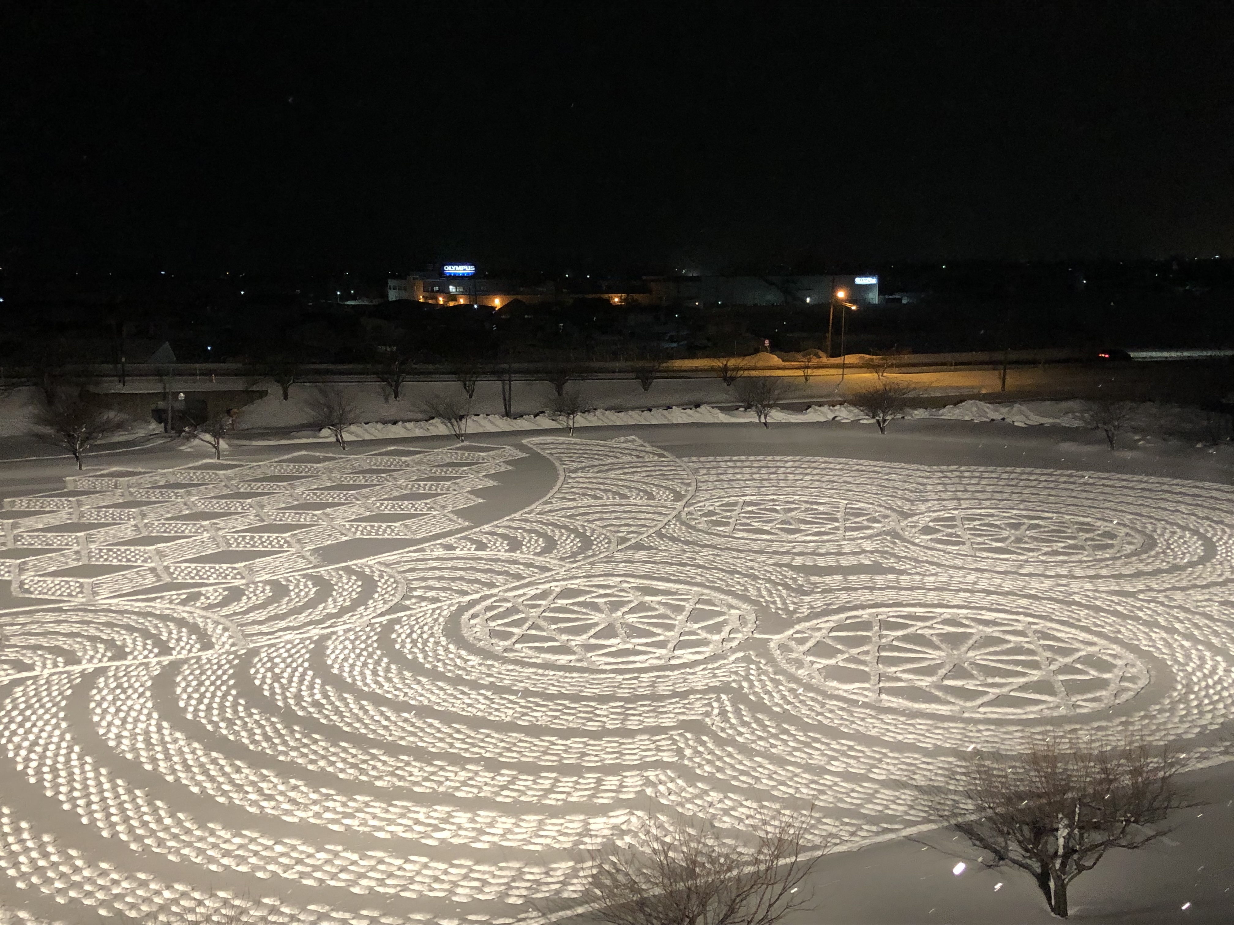 青森県田舎館村 弘南鉄道で行く冬の田んぼアート 雪原に出現した巨大スノーアートを鑑賞 たまねこトラベル